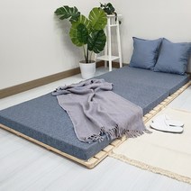 슬릭스 고탄성폼 3단 접이식 매트리스, 스크래치블루