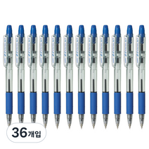제브라 Z-1(RT) 노크식 유성볼펜 0.7mm, 청색, 36개입