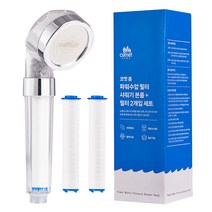 코멧 홈 파워수압 필터 샤워기 본품 + 필터 2개입, 1개, 실버 상품 이미지