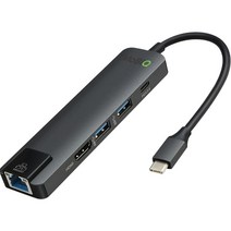 아이논 USB 3.0 C타입 5in1 멀티허브 맥북 IN-UH410C, 실버