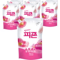 피죤 레귤러 섬유유연제 핑크로즈 리필, 1.6L, 6개