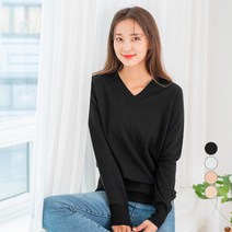 캐럿 여성용 데일리 브이넥 니트