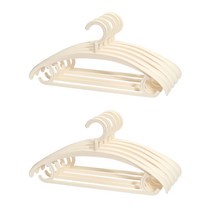 원모아 어깨뿔방지 옷걸이, 아이보리, 10개입