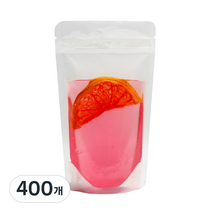 봉지 칵테일 투명 스탠드 지퍼백 13 x 20 cm, 13 x 20cm, 1개, 400개