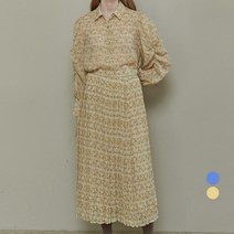 오앨 FLOWER PLEATS SKIRT