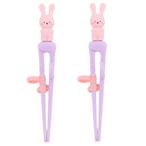 릴팡 아동용 더스틱 맥스 젓가락 1단계 오른손용, 스노우래빗, 2개