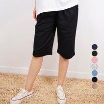 빅걸스토리 여성용 베이직 면 스판 5부 바지 9800