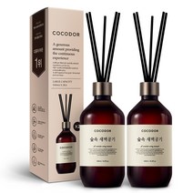 코코도르 프리미엄 디퓨저 500ml x 2p + 섬유스틱 14P 선물세트, 숲속 새벽공기, 2개