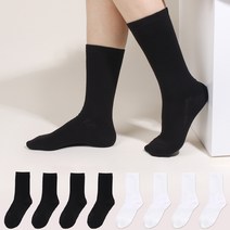 두발로 여성용 프리미엄 데일리 밴딩 장목 양말 8켤레