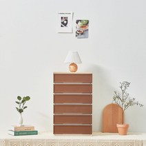 씨밀렉스 래폴드 모듈서랍장 400 레귤러 6단 S, 카밍네이처 브라운, 1개