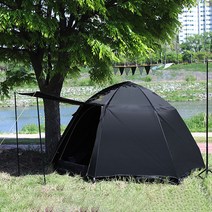 카르닉 육각 돔텐트 중형, 블랙, 3인용