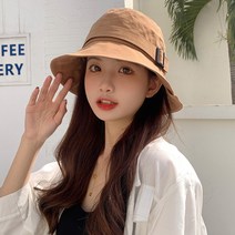 다온마켓 여성용 선 스크린 레트로 버클 버킷햇