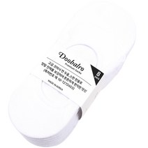 두발로 남성용 스포츠 전체 보강 면사 2올 페이크삭스 8p, 화이트
