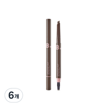 바닐라코 비바이바닐라 스머지 아웃 디테일 브로우 펜슬 0.3g, 01 딥 브라운, 6개