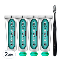 덴티본조르노 구취케어 치약 100g x 4p + 미세모 칫솔 세트, 2세트