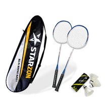 스타존 레저용 배드민턴 라켓 2p + 깃털 셔틀콕 3p + 풀커버 가방 세트, 1세트, ST-032
