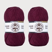 DIKTAS 마담카튼 면사 아크릴 혼합 뜨개실 2p, 10.와인