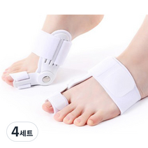 일원케어 의료기기 무지외반증 발가락 교정기 좌우 2개+운동밴드+발가락링, 4세트