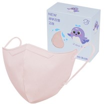 고래마스크 새부리형 일회용 중소형(MS), 30매입, 1개, 복숭아