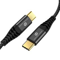크리스탈클라우드 C to C 60W PD 고속 충전 케이블 1.5m, 블랙, 1개