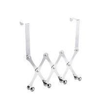 스테인레스 도어 행어 후크 4구, 실버, 1개