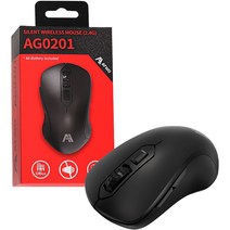 에이투 6버튼 무소음 양손 무선 마우스 AG0201, 블랙