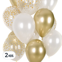 조이파티 천장 풍선 세트 리플렉스앤 골든컨페티 혼합, 2세트, 랜덤발송(고무풍선)