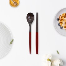 라온누리 옻칠 자연애 모던 우드수저세트, 레드와인, 숟가락 + 젓가락
