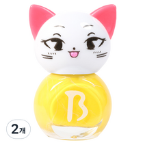 바블리 키즈네일 냥이 스티커형식 어린이매니큐어, 옐로핑, 2개