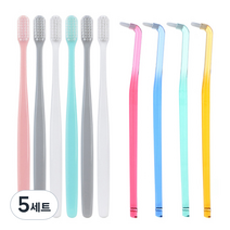 가성비 업 교정칫솔 6종 + 어금니 칫솔 4종 세트 랜덤발송, 5세트