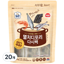 해표 멸치디포리 다시팩, 15g, 20개