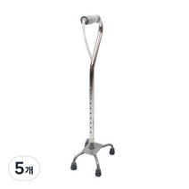 진산메디칼 웰비 사발 지팡이, 실버, 5개