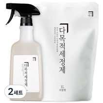 살림백서 다목적세정제 500ml + 리필 1L 세트, 2세트