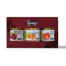 캔딜라스 스테비아 무설탕 과일잼 딸기맛 370g   살구맛 370g  코르넬리안 체리맛 370g 세트, 1세트