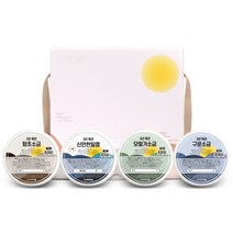 단심답례품 3년 묵은 함초소금 + 천일염 + 모링가소금 + 구운소금 선물세트, 1세트