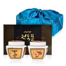 지리산한봉영농조합 상감특선 전통꿀 + 보자기 선물세트, 600g, 2개입