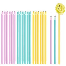 영아트 플라워 하트 연필 B 3종 x 12p 세트, 핑크, 블루, 옐로우, 1세트