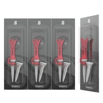 SNBRO 에스앤브로 스컬 에이밍 우레탄 높이조절 골프티 4p, 핑크