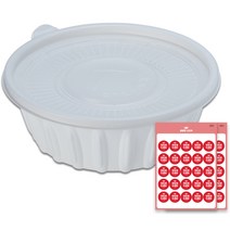 생활엔 195파이 냉면용기 소 1050ml 50p + 스티커 2매 세트, 1세트