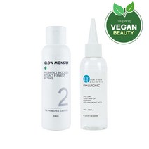 글로우몬스터 프로바이오틱스 브로콜리 발효 추출물 원액 100ml + 3Kda 올리고 히알루론산 2% 원액 100ml, 1세트