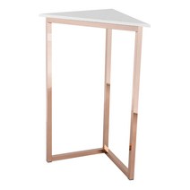 뷰티풀스페이스 대리석 코너 콘솔 CS-33 400 x 400 x 800 mm, 로즈골드프레임  + 아리스톤