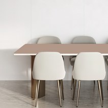 어나더 양면 가죽 방수 식탁보 모서리라운딩5mm, 코코아 + 그레이, 60 x 120 cm