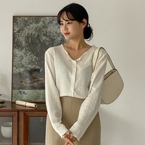 라운드세미크롭링클 블라우스