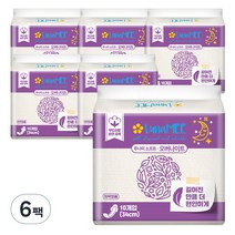 루나미 소프트 국내산 오버나이트 날개형, 10개입, 6팩, 패드형