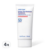 애즈이즈투비 그린티 모이스처 선블록 SPF50+ PA++++, 50ml, 4개