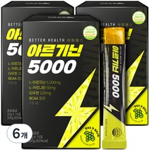 더존건강 배럴 헬스 아르기닌 5000 젤리 스틱 15p, 15포, 300g, 6개