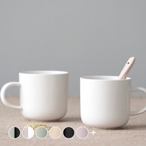 보울보울 레트로라인 머그컵 320 ml, 밀크화이트, 2개