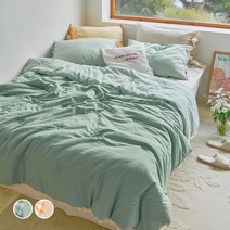 쁘리엘르 키치봉봉 레이스 워싱 간절기 이불베개 세트