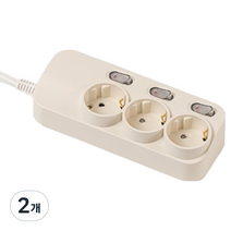 터논 밀크탭 멀티탭 3구, 1.5m, 밀크티, 2개