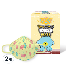 힐타임 쪼꼬 키즈마스크 옐로우, 25개입, 2개